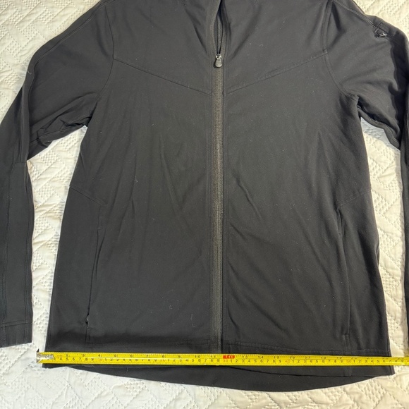 Lululemon Athletica Lulu Men XL Stretchy Black Lightweight Activewear Zip Coat - Picture 8 of 9